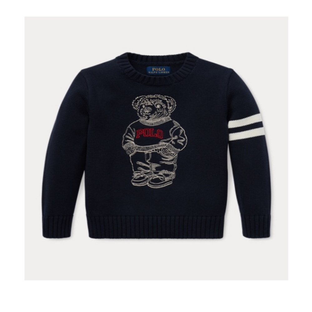 Kids polo teddy bear sweater